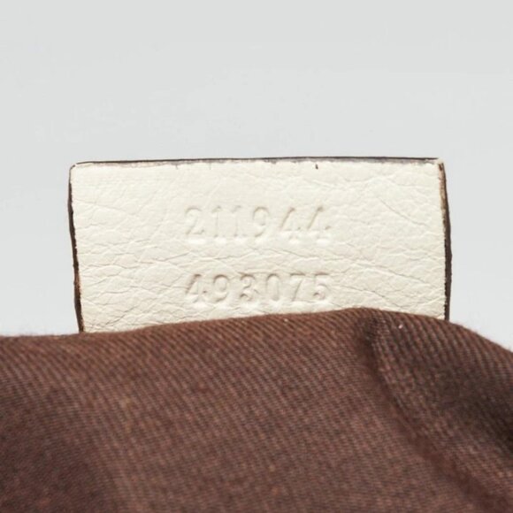 Gucci Beige/White GG Canvas Embossed Leather Medium Sukey Tote Bag - Picture 13 of 13